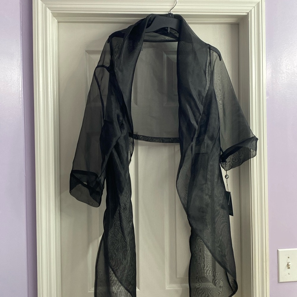 NWT Black sheer shawl